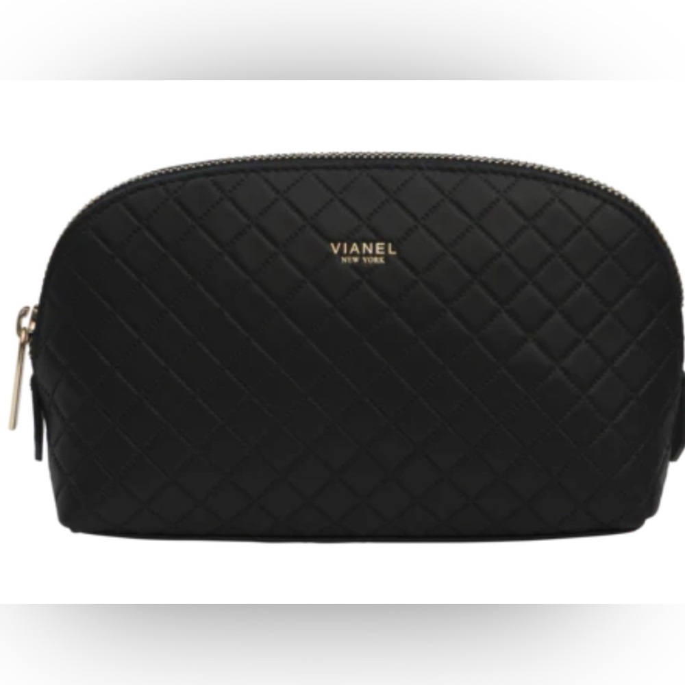 Vianel Black Quilted Cosmetic Bag 🆕